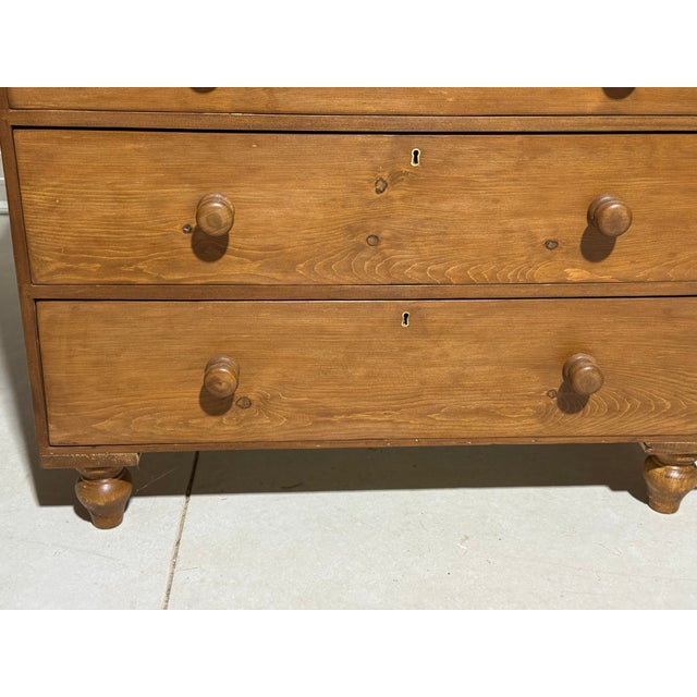 Antique Pine Two Over Three Drawers - Chest of Drawers From England For Sale - Image 9 of 18