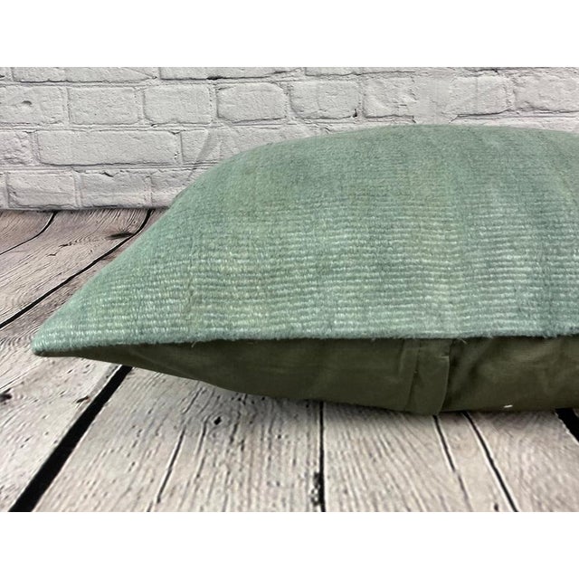 16 x 24 Hemp Pillow Turkish Cushion Natural Spanish Green Pillow Cushion Cover #6031 For Sale - Image 4 of 4