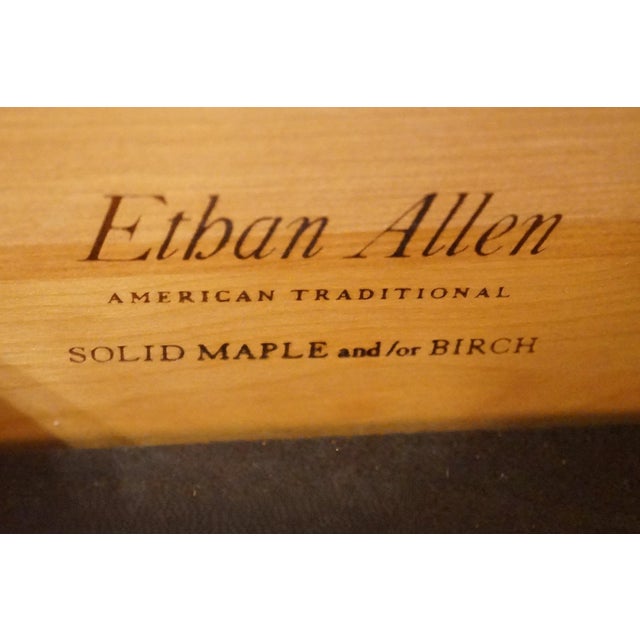 Ethan Allen Heirloom Nutmeg Maple Colonial Early American 40" Four Drawer Dry Sink Buffet 10-1605 For Sale - Image 13 of 16