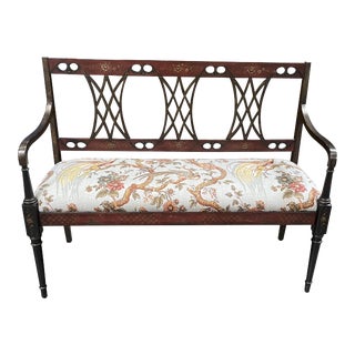 Early 21st Century French Style Upholstered Bench For Sale