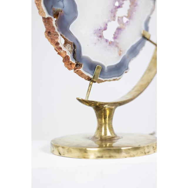 Bronze and Amethyst Lamp, 1970s For Sale - Image 9 of 14
