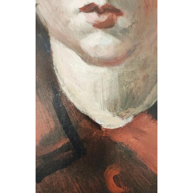 1930s Georges Darel, Portrait de Fillette, 1935, Oil on Wood For Sale - Image 5 of 10