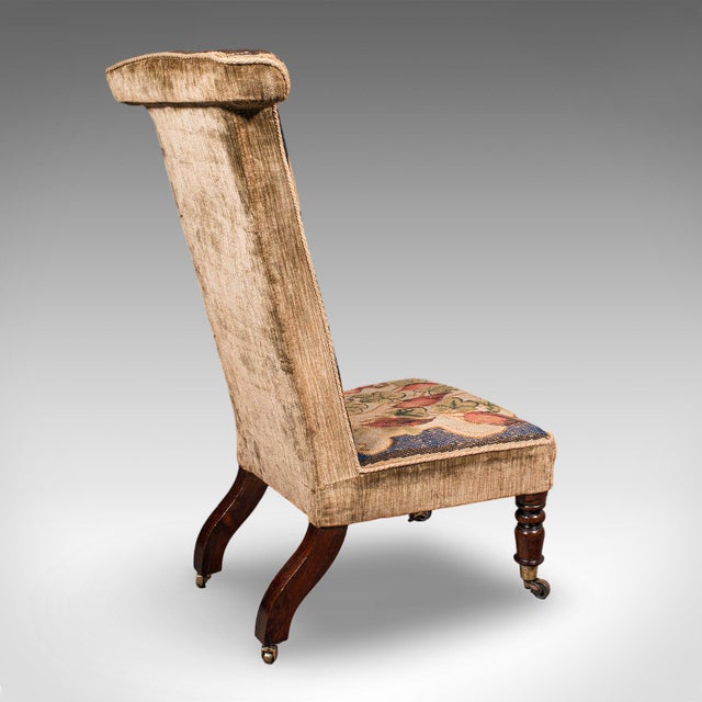 Antique Prayer Chair, English, Needlepoint, Ecclesiastical, Prie Dieu, Regency For Sale - Image 6 of 12
