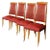 Set of Four Red French Chairs For Sale