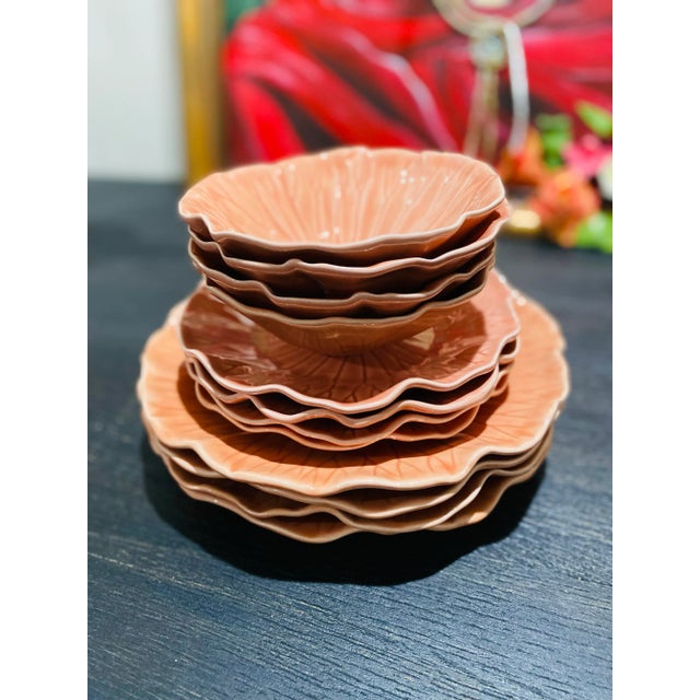 American Vintage Collection of Lotus Poppytrail Metlox Plates, Made in California- Set of 12 For Sale - Image 3 of 11