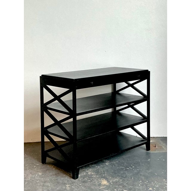 Vintage X Frame Console Table For Sale - Image 10 of 12