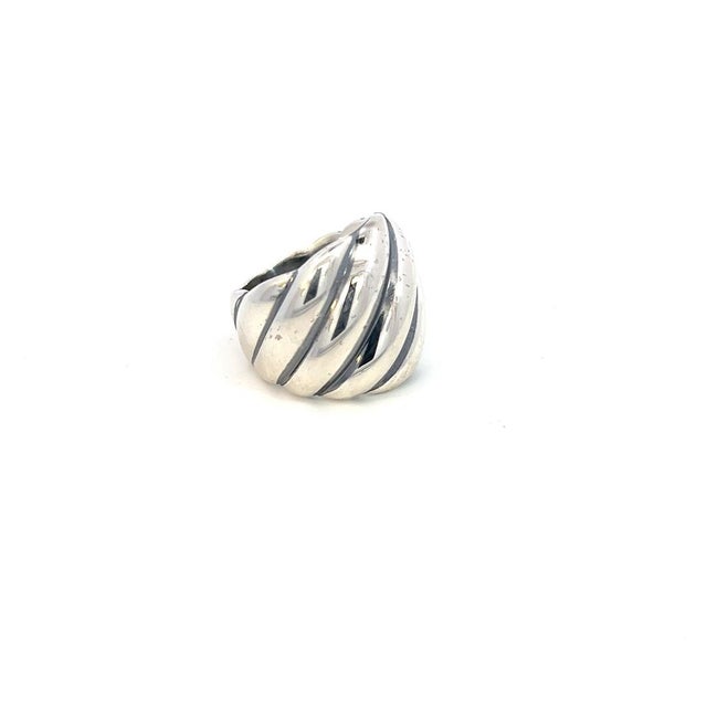 1990s David Yurman Authentic Estate Cable Ring Size 6 Silver For Sale - Image 9 of 10