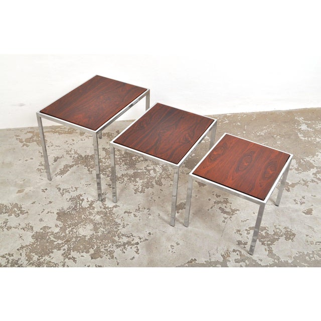 Vintage Nesting Tables by Cees Braakman for Pastoe, 1960s, Set of 3 For Sale - Image 10 of 12