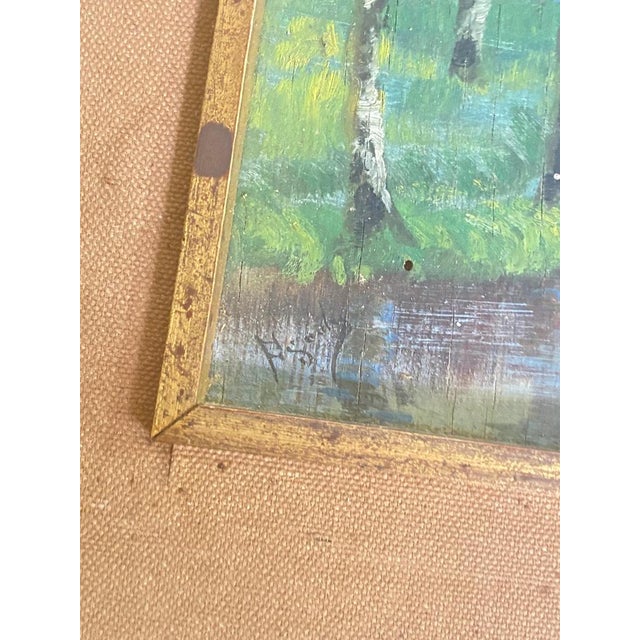 River and Trees, Early 20th Century, Oil Painting, Framed For Sale - Image 10 of 15