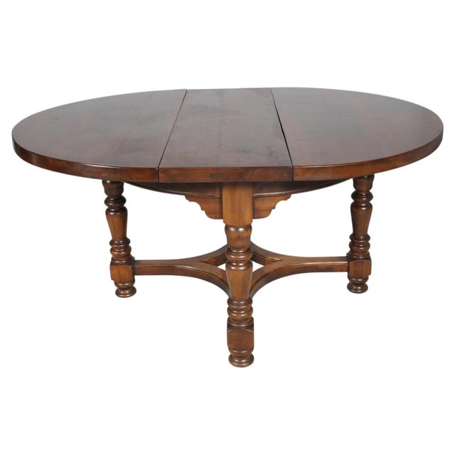 Round Antique Walnut Extendable Table from Ebanisteria di Bassano, 1800s For Sale - Image 14 of 17