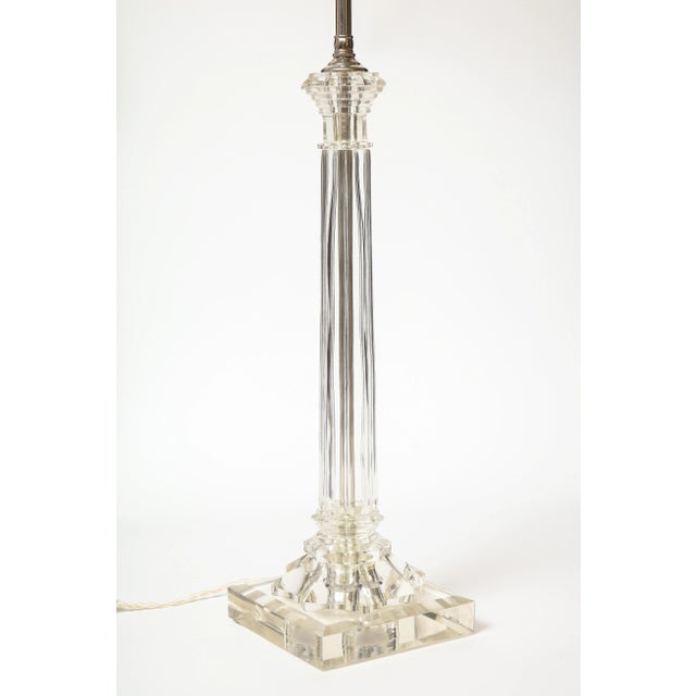 American Lucite Columnar Lamp For Sale - Image 3 of 7