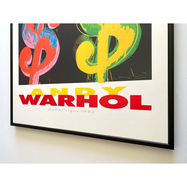 Andy Warhol Estate Vintage 1989 First Edition Lithograph Print Large Framed Pop Art Poster " Dollar Signs ( $4 ) " 1982 For Sale - Image 12 of 12