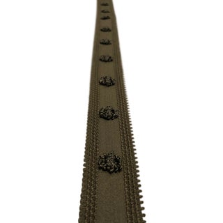 Samuel & Sons Transitional Olive Green Rosette 1.25" Band Fabric Trim - 14 Yards For Sale