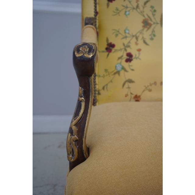 Pair of Century Louis XV Style Giltwood Armchairs For Sale - Image 15 of 18