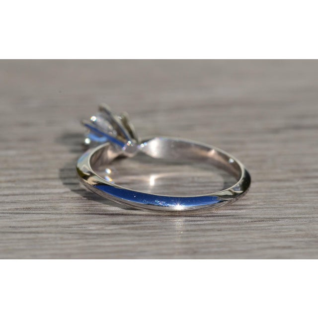 2000 - 2009 The Hammondville: Ladies 14K White Gold 0.50 CT Solitaire Diamond Engagement Ring For Sale - Image 5 of 10