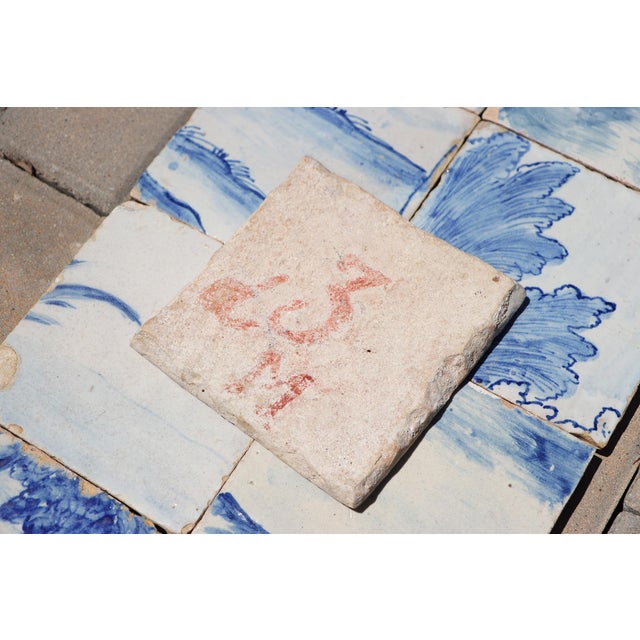 Antique 18th Century Portuguese Scenic Tiles With Rolling Hills & Botanical Details, Set of 8 For Sale - Image 10 of 10