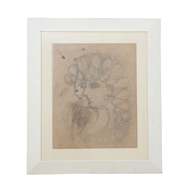 Mid 20th Century Framed Gio Ponti Drawing For Sale In New York - Image 6 of 6
