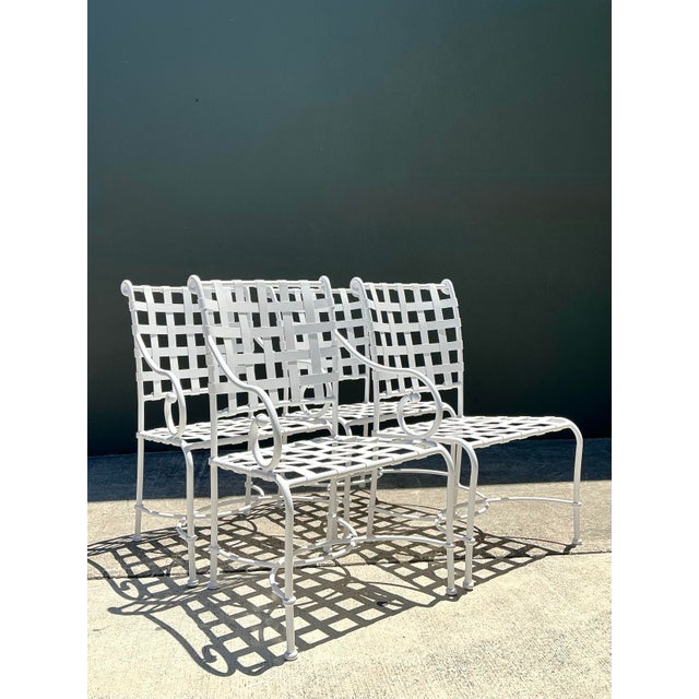 Vintage Brown Jordan Cast Aluminum “Florentine” Dining Chairs - Set of 4 For Sale - Image 10 of 12