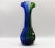 Green and Blue Ribbed Murano Glass Vase, 1960s For Sale - Image 9 of 10