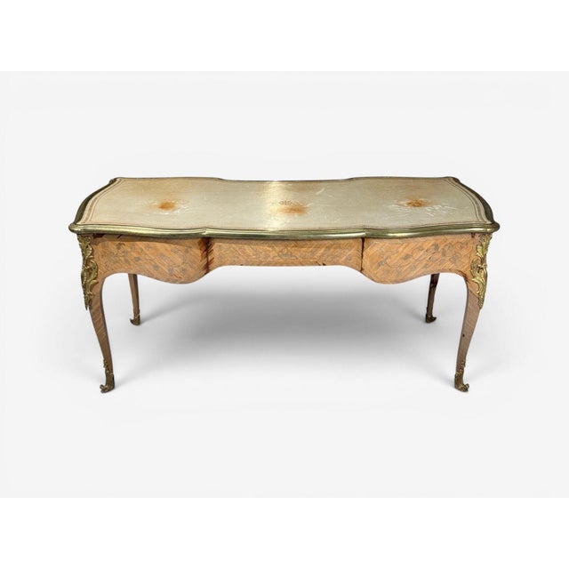 Louis XV Style, Executive Desk, Marquetry, Leather, Bronze, France, 19th/20th C. For Sale - Image 15 of 15