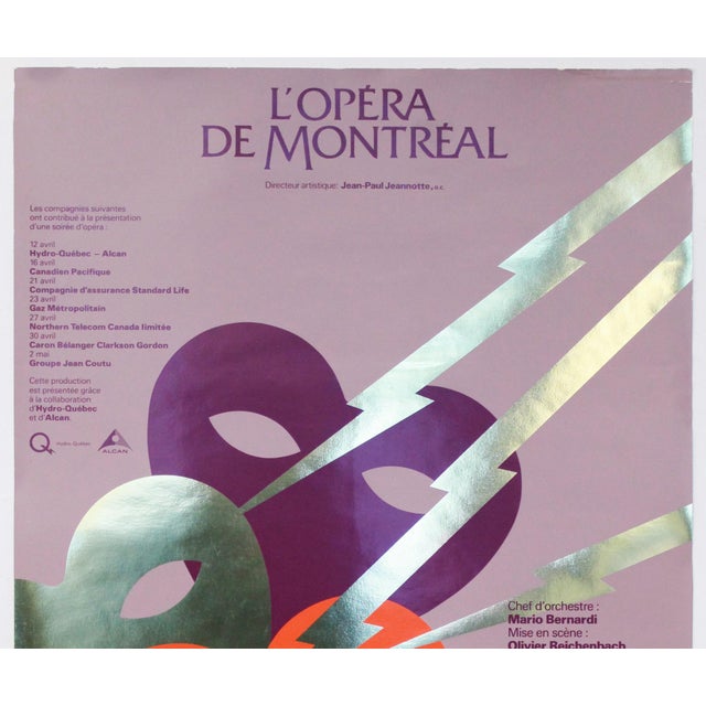 1988 Opéra De Montréal Poster, Don Giovanni For Sale - Image 4 of 5
