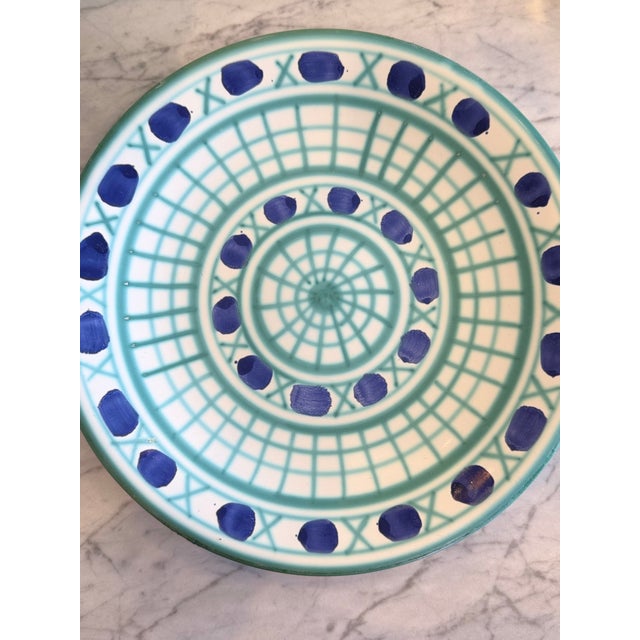 Ceramic Set of 8 Hand-Painted Plates by Robert Picault — Vallauris, France, c.1950s For Sale - Image 7 of 12