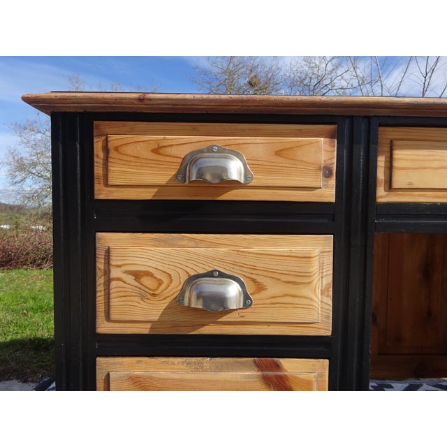 1940s Vintage Desk in Pine, 1940s For Sale - Image 5 of 18