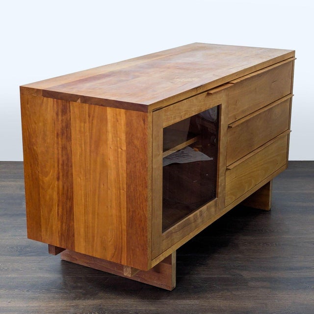Glass cabinet door with 3 drawers and interior shelving Brand Room and Board Dimensions 50.3ʺW x 20.5ʺD x 28.3ʺH Item ID...