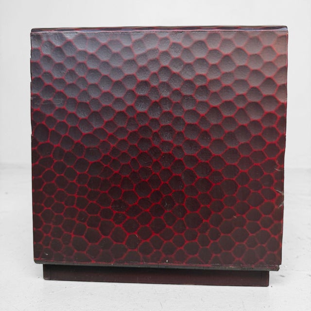 Wood Small Japanese Storage Cabinet in Bamboo, 1960s For Sale - Image 7 of 8