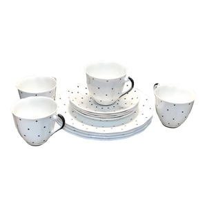 Vintage Royal Standard Bone China England Plates Tea Cups Saucers - Set of 12