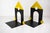 Metal Vintage Postmodern Memphis Style Studio Architectural House Steel Metal Bookends - A Pair For Sale - Image 7 of 16