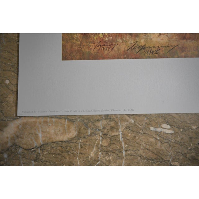 Printmaking Materials Field Headquarters, Arizona Territory, 1885 Signed Limited Edition Print by Howard Terpning For Sale - Image 7 of 8