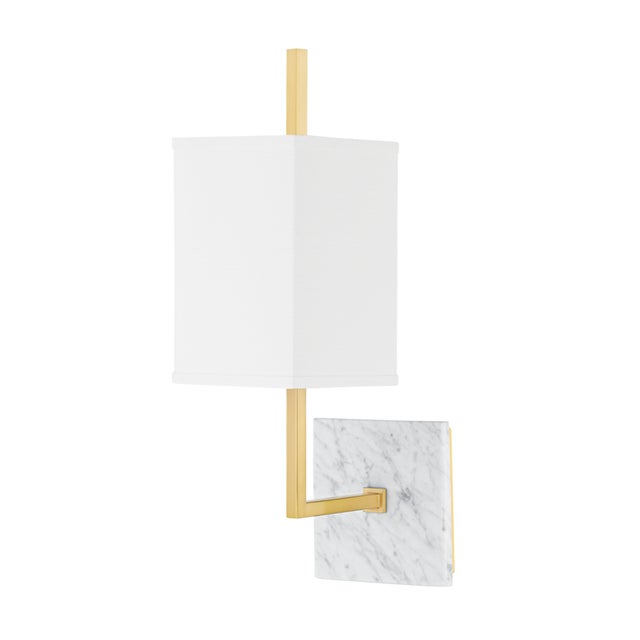 Traditional Mitzi Mikaela 1-Light Wall Sconce, Aged Brass For Sale - Image 3 of 3