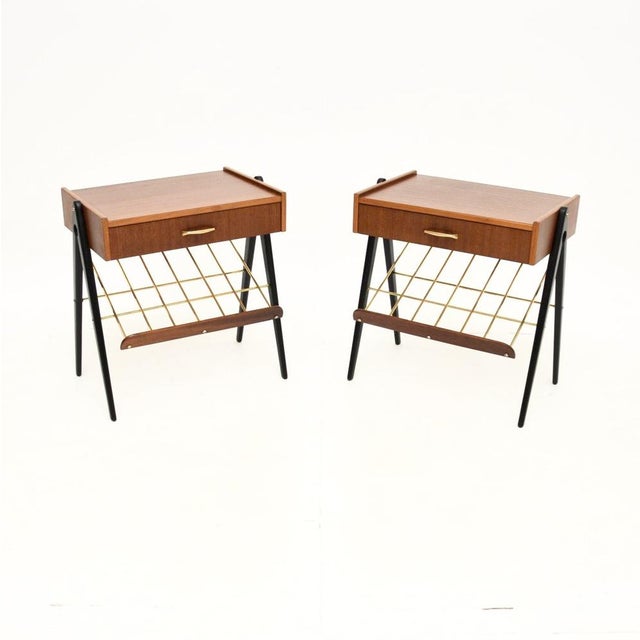 Swedish Teak Bedside Tables, 1960s, Set of 2 For Sale - Image 11 of 11