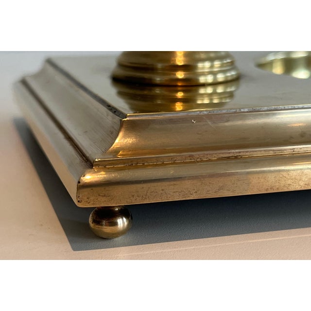 Neoclassical 1970s Neoclassical Style Brass Umbrella Stand For Sale - Image 3 of 12