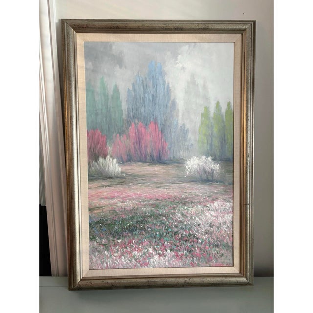 Late 20th Century Landscape DI Rosario Oil Painting For Sale - Image 4 of 8