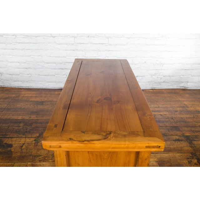 Wood Antique Chinese Double Door Console Cabinet For Sale - Image 7 of 13