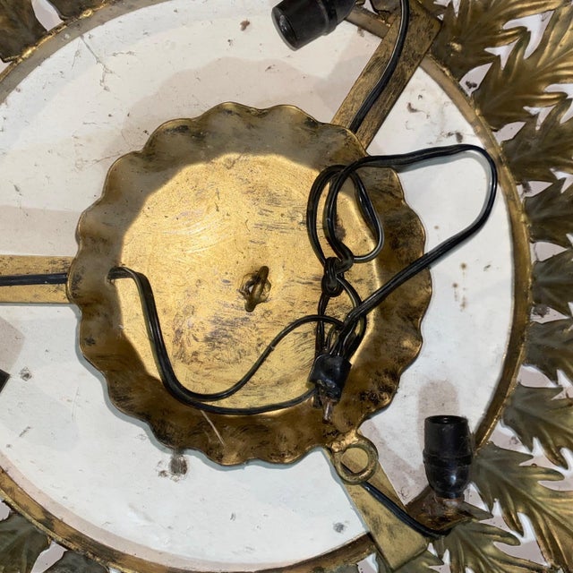 1960s Vintage Italian Gilded Sunburst Mirror, 1960s For Sale - Image 5 of 18