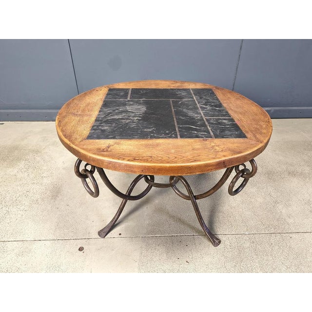 Wrought Iron Coffee Table by René Drouet, 1940s For Sale - Image 9 of 10