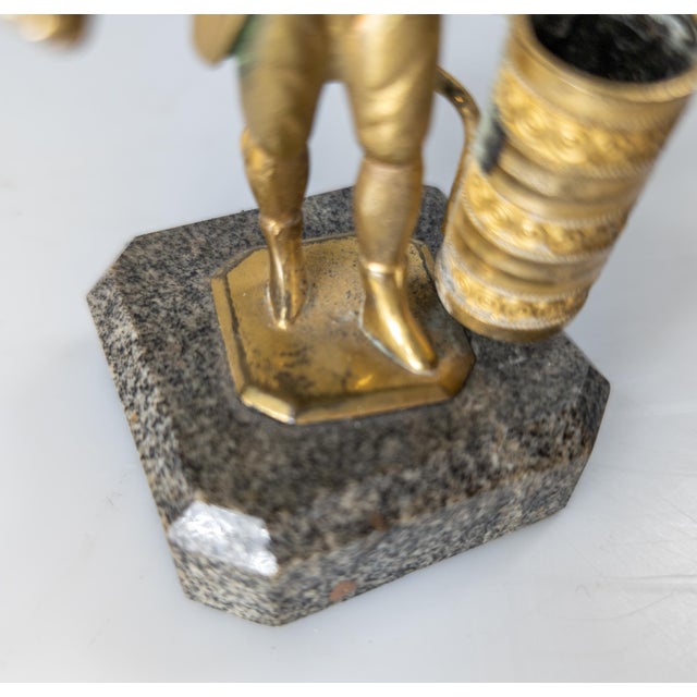 19th Century Continental European Gilt Bronze Table Lighter in the Form of a Street Vendor For Sale - Image 11 of 13
