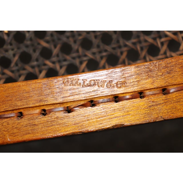 19th C Gillow & Co Antique English Adams Style Cane Back Settee For Sale In Philadelphia - Image 6 of 11