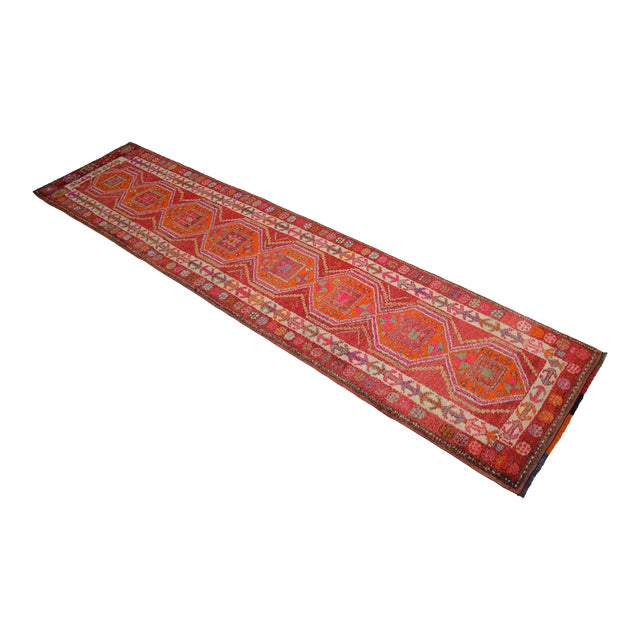 Kurdish Runner Rug. Hand-Knotted Tribal Halway Rug - 2′9″ × 11′10″ For Sale