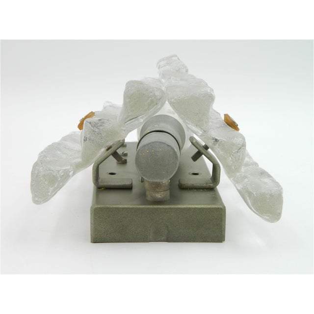 Vintage Ice Glass Wall Lights by J. T. Kalmar for J.T. Kalmar, 1970s, Set of 3 For Sale - Image 13 of 14