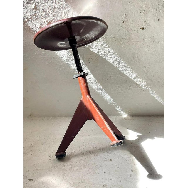 Industrial Workshop Stool from Ab Odelberg & Olson, Sweden, 1930s For Sale - Image 10 of 11