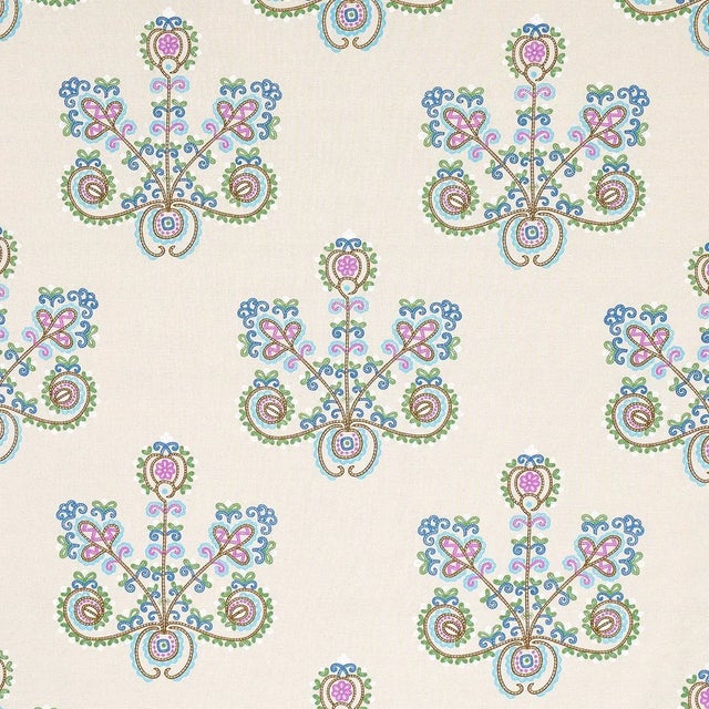 Not Yet Made - Made To Order Sample - Schumacher Estrella Embroidery Fabric in Jewel For Sale - Image 5 of 5