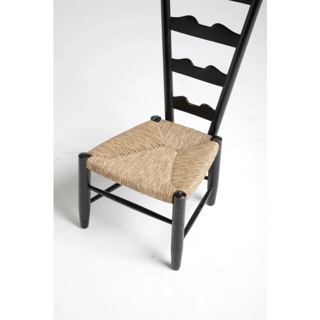 1930s Chair in Wood and Wicker attributed to Gio Ponti for Casa and Giardino, 1939 For Sale - Image 5 of 10