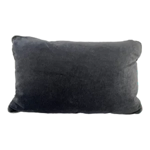 Custom Kerry Joyce Velvet Lumbar Decorative Pillow With Contrasting Linen Welt