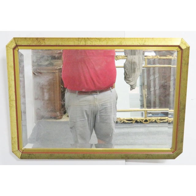 Mid 20th Century Mid 20th Century Contemporary Distressed Gilt Mirror For Sale - Image 5 of 5
