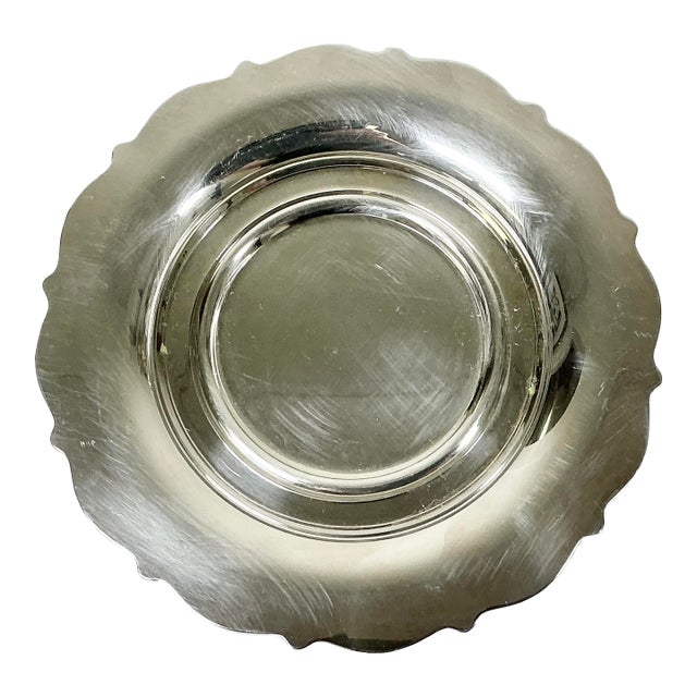 Mid-Century Hollywood Regency Boho Chic Silverplate Wine Coaster, by Oneida Silversmith For Sale