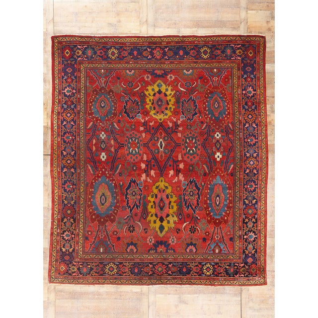 Late 19th Century Persian Mahal Rug, 09'05 X 10'09 For Sale - Image 10 of 10